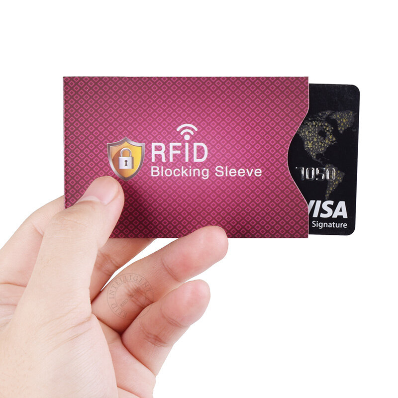 5pcs porta carte di credito antifurto NFC maniche di protezione per carte senza contatto protezione in alluminio RFID blocco protettore