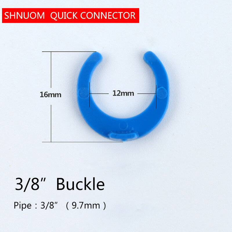 3/8 "Od Buis Blauw Clip C-Ring Joint Gesp Ro Water Quick Connector Diameter 9.5Mm Pe Pijp fitting Filter Systeem Accessoires