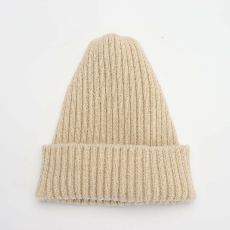 COKK topi Beanie pria wanita, topi Bonnet musim dingin luar ruangan kasual warna polos musim dingin untuk anak laki-laki dan perempuan