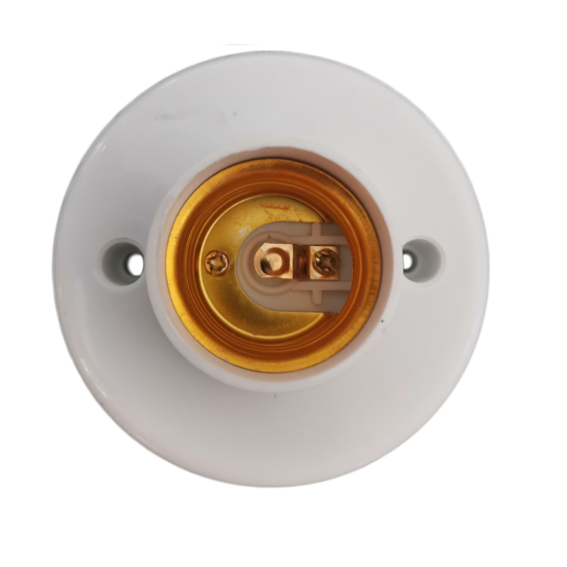 Support de douille d'ampoule à vis avec trou pour fil, douille de lampe à base blanche, support de lumière LED convaincu, nouveau