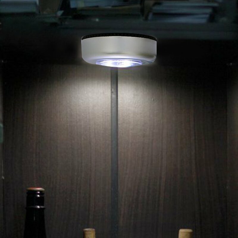Gorąca okrągłe LED Pat lampa 3 diody LED lampa dotykowa ściany sufitu/światło szafkowe Mini LED lampka nocna na baterie-zasilany nocna lampka lampa awaryjna