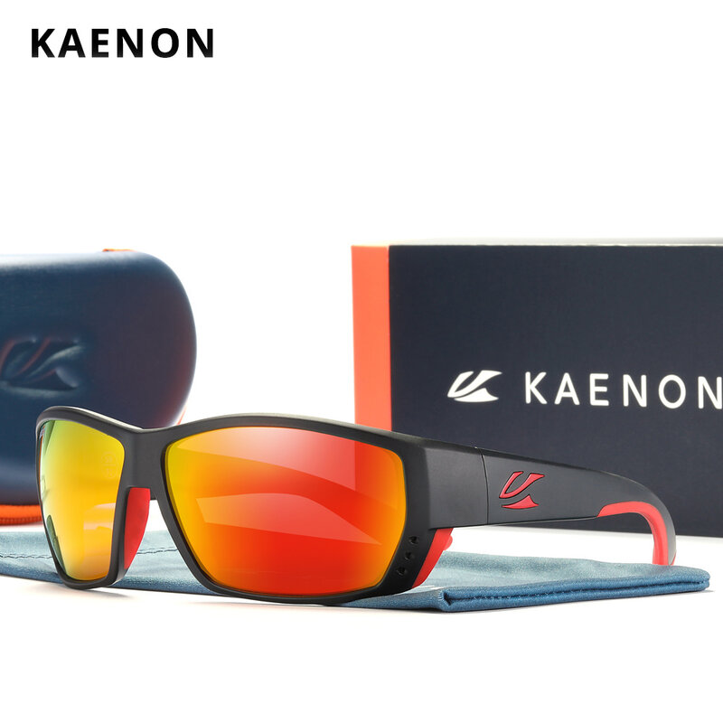KAENON Produk Baru Kacamata Pria Persegi Panjang Terpolarisasi Olahraga Tahan Lama Bingkai TR90 11 Warna Campuran Tersedia KN1991
