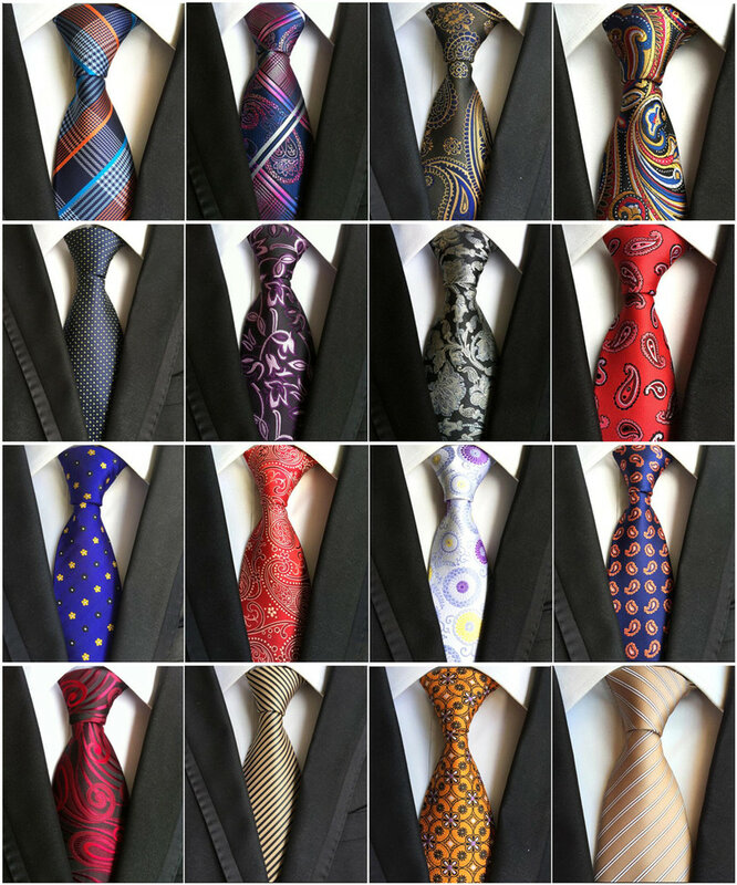 Классический мужской галстук 8 см 130 стилей, 100% Шелковый галстук, роскошный полосатый галстук для мужского костюма, Женский Галстук