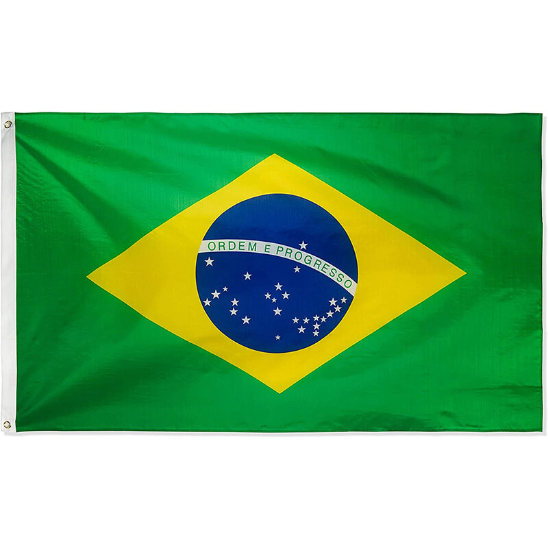 Bandeira Brasileira para Celebração, Impressão Digital, Poliéster, Brasil, Nacional, Pendurada, 90 cm x 15 cm