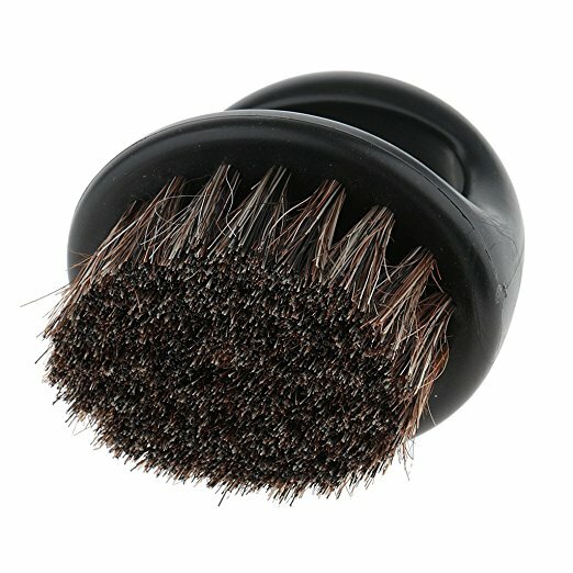 Hairdresser Dust Brush Anti Static Boar Bristle Ring Beard Comb Salon Hair Sweep Brushes Shaving Facial Men's Mustache Brush