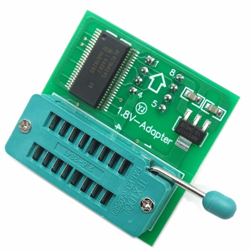 محول مبرمج CH341 + محول SOIC8 + مشبك SOP8 مع كابل + محول 1.8 فولت CH341A EEPROM Flash BIOS USB مبرمج محول ZIF