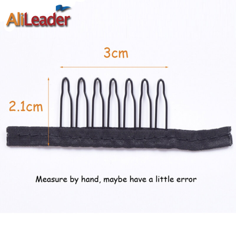 Alileader 12Pcs/Lot Wig Accessories Hair Wig Cap Combs For Extensions And Clips With Lace For Wig Cap