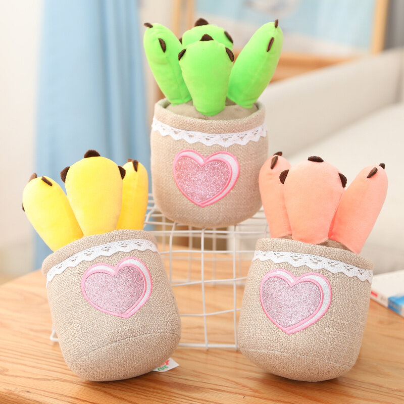 Cute Exquisite Simulation Plant Plush Toy Mushroom Potted With Heart Pattern Soft Doll Room Decoration Children's Birthday Gift