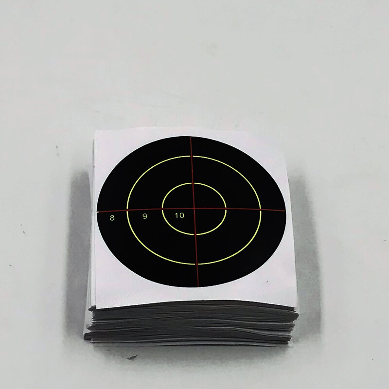 100 pezzi Splatter Blossom Pattern 8910 Cross 3 "/7.5cm Target Stickers Shooting Target Stickers Paper per esterno e interno Spor