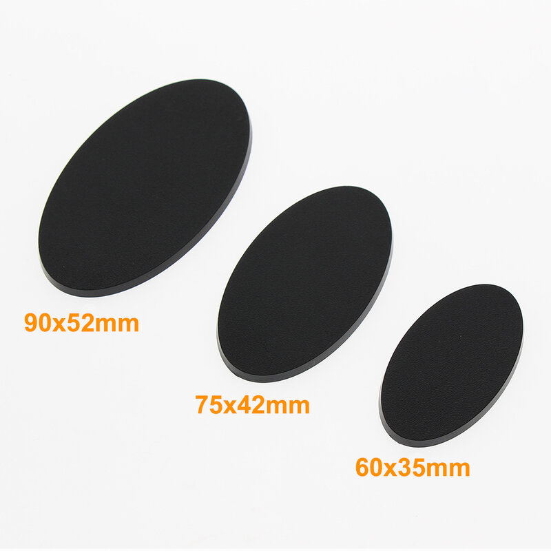 Evemodel 20 stücke ovale Basen 60x35 75x42 90x52 Modell ovale Basen für Wargame-Tischs piele