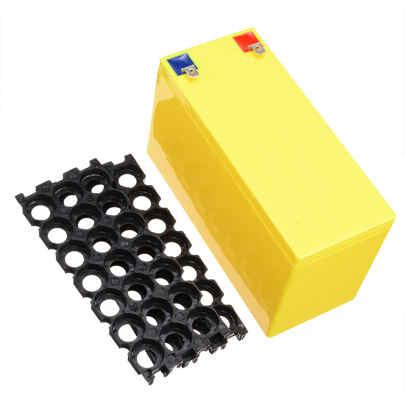 Pacote com 18650 baterias de lítio, paralelo, 12v, 3 séries, 7, com suporte, caixa de plástico especial