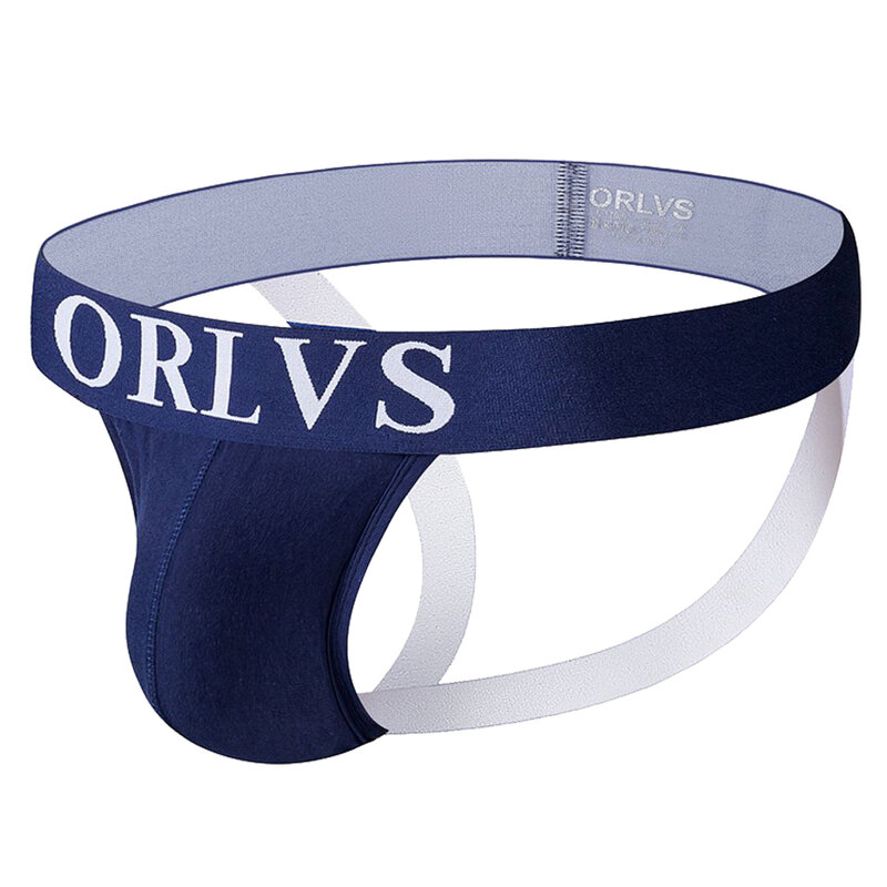 ORLVS ชายชุดชั้นในผู้ชายเซ็กซี่ Jockstrap กระเป๋า Cuecas ชายฝ้ายกางเกงตาข่ายตาข่าย Underpants เกย์ Homme Srting