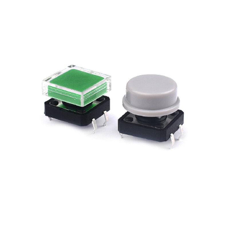 50 Pairs Tactile Push Button Switch Momentary 12*12*7,3 MM Micro Schalter Taste Takt Kappe für Arduino schalter Runde Platz Optional