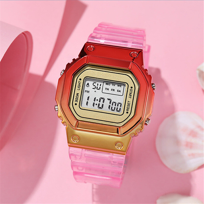 男性のビジネス電子時計シンプルな高級シリコンバックルスポーツメンズ腕時計女性レロジオmasculinoデジタル時計リロイhombre