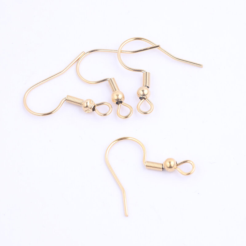 50pcs  Stainless Steel 316 Earring Hooks Hypo Allergenic For Jewelry Making Rose Gold Plated Diy Ear Wire Findings