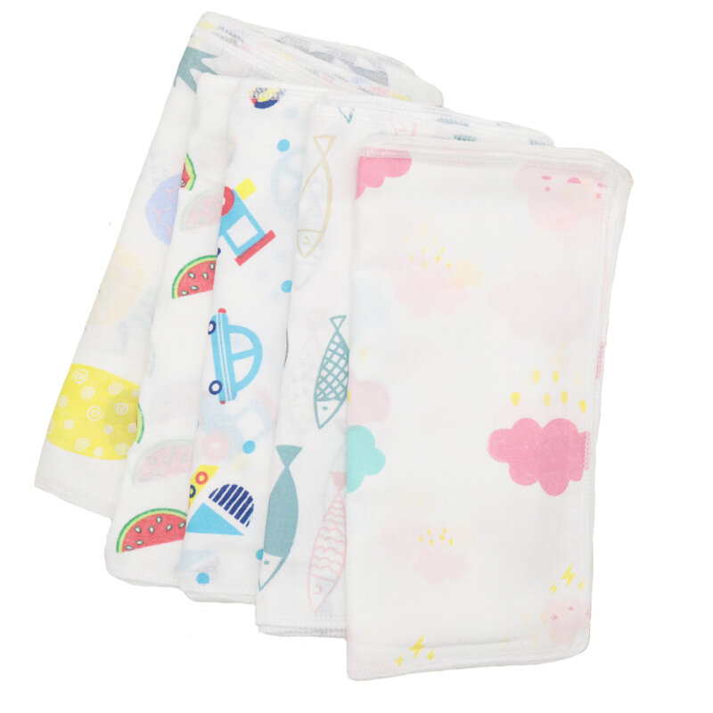 10PCS karmienie dziecka Towel Teddy Bear Bunny Dot Chart Printed Children Small Handkerchief Gauze s Nursing YYT308