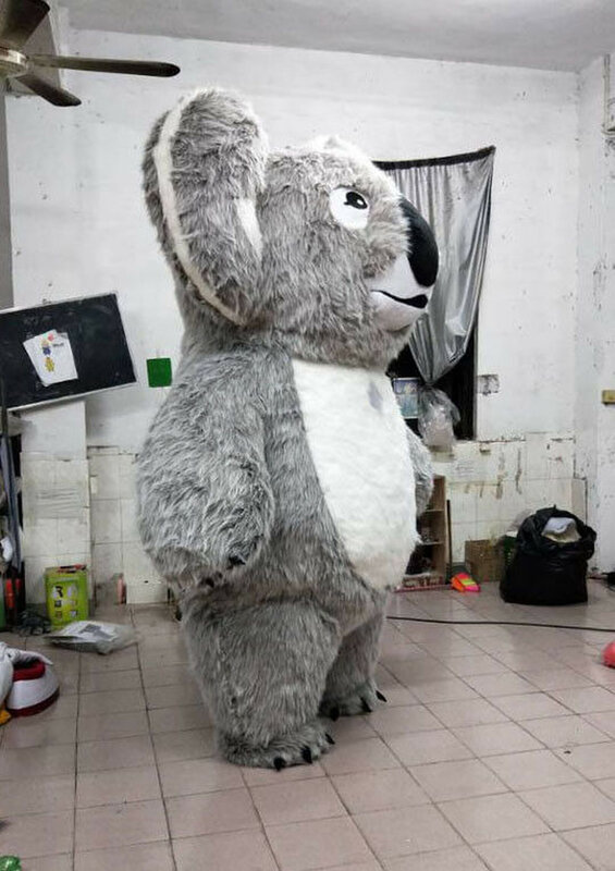 200-250cm Werbung Koala Aufblasbare Kostüm Maskottchen Anzüge Kostüm 2m/2,5 m Geburtstag Kleid Deluxe Qualität! 100% gleiche Wie Bilder!