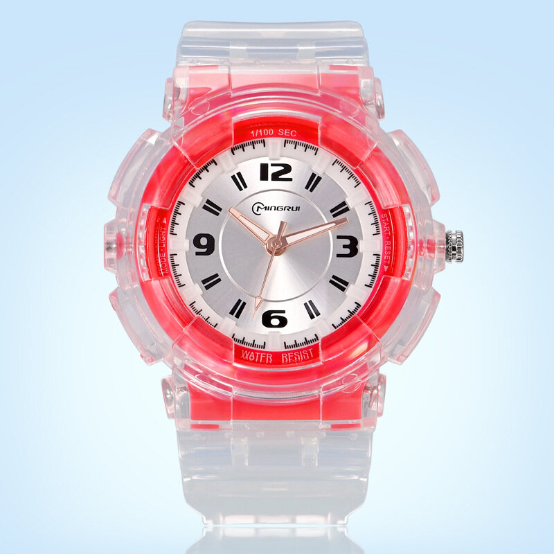 ขายร้อนนาฬิกาเด็กโรงเรียนประถมศึกษาควอตซ์กันน้ำ Swimable โปร่งใส Exam นาฬิกาเด็กผู้หญิงนาฬิกาของขวัญ Relogio