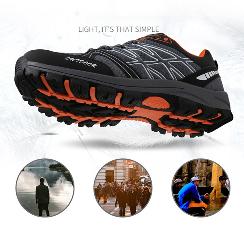 Scarpe da Trekking da uomo scarpe sportive da Trekking all'aperto scarpe da arrampicata scarpe da ginnastica da passeggio antiscivolo in Mesh traspirante campeggio confortevole