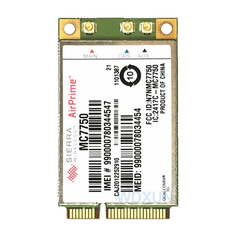 بطاقة سييرا MC7750 CDMA الجيل الثالث 3G LTE 4G وحدة صغيرة pci-e 4G للنوت بوك وحدة 4G PCIe