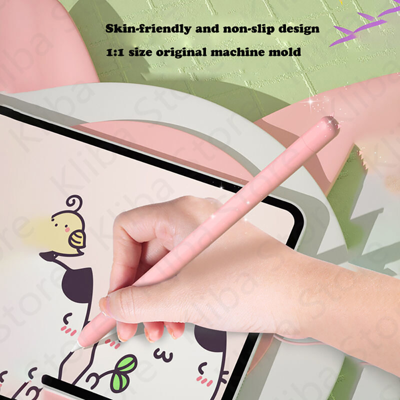 Funda protectora de dibujos animados para Apple Pencil 2/1, funda para iPad, tableta, lápiz táctil, Stylus