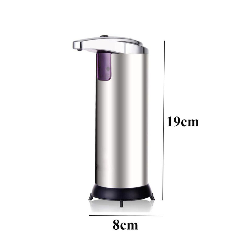 Aço inoxidável automático dispensador de sabão bomba infravermelho sensoriamento líquido titular shampoo dispensador banheiro bomba de espuma líquida