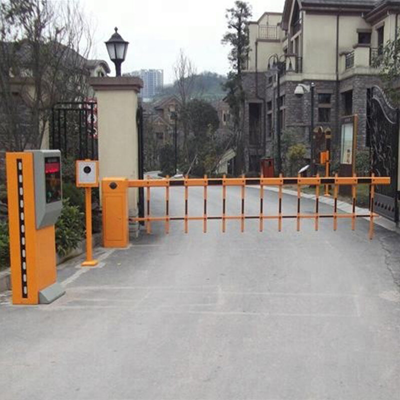 Barrier Gate Operator With Free Fence Bar Barrier Arm, Entry/Exit, 18 Feet /Open In 6 Seconds