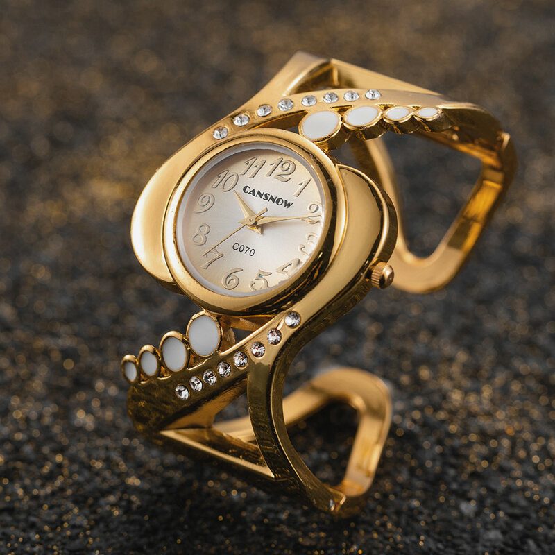 여성용 럭셔리 브랜드 시계, 우아한 실버 골드 스테인레스 스틸 팔찌, 숙녀 쿼츠 손목시계 선물, 2023