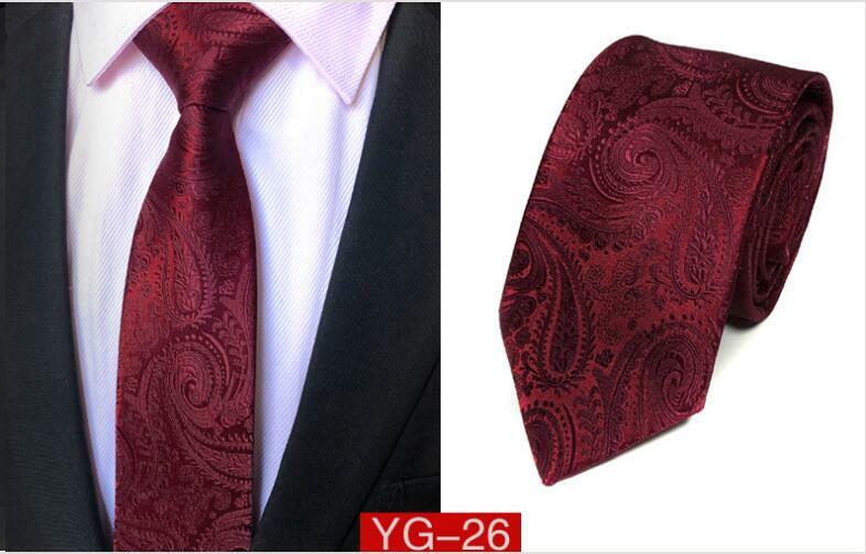Gravatas masculinas clássico magro caju padrão laços florais para homens casual festa formal casamento de negócios gravata (Tie21-Tie37)