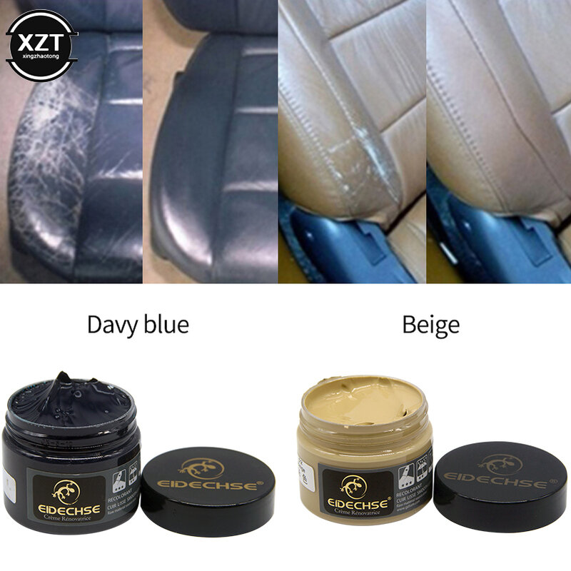 Lederen Vinyl Reparatie Kit Lederen Verf Reiniger Voor Auto Stoel Bank Lederen Reparatie Jassen Gaten Krassen Scheuren