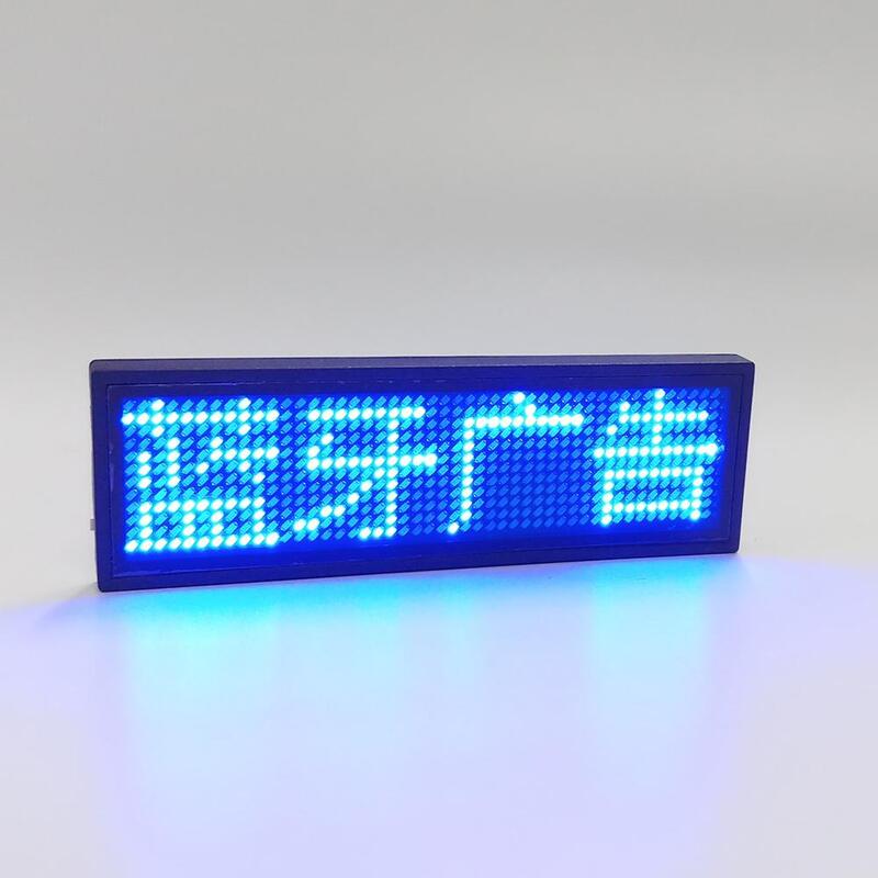 Sem fio programável Glowing Board Letters, LED Name Badge, Scrolling Board para Evento, Bluetooth, Digital, Mobile App