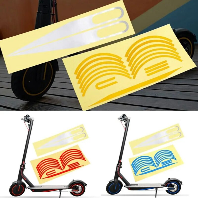 Electric Scooter Parts Accessories Paster Decals Reflect Light Tags Skateboard Sticker Reflective Styling Stickers