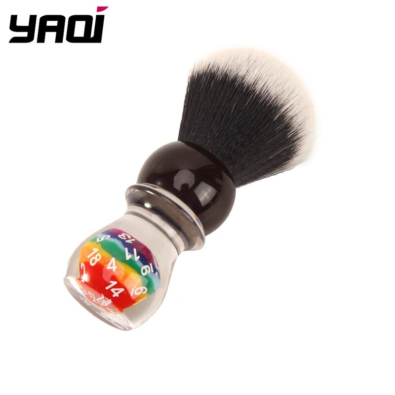 YAQI-brocha de afeitar para hombre, esmoquin con dados de la suerte, 26mm