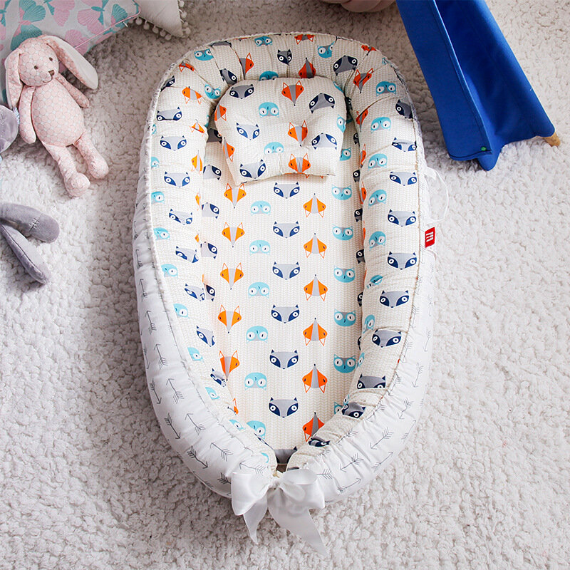 85*50แบบพกพาเด็กทารก Nest เตียงแบบพกพา Travel เด็กวัยหัดเดินผ้าฝ้าย Cradle สำหรับทารกแรกเกิด bassinet กันชน
