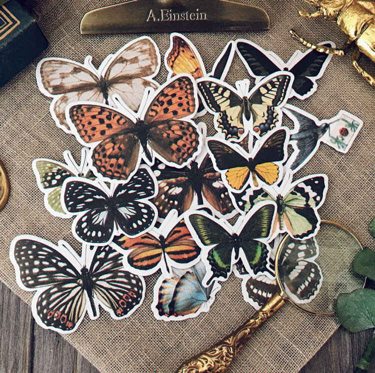 16 шт./упаковка, декоративные наклейки в виде бабочек
