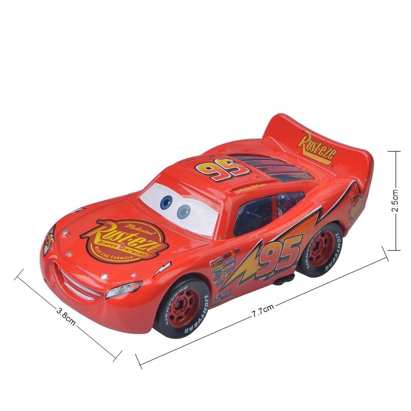 Disney-Diecast Metal Car Model Toy for Children, Pixar Cars 3, Lightning McQueen, Jackson Storm, Smokey, 38 Styles, Presente de Natal, Novo