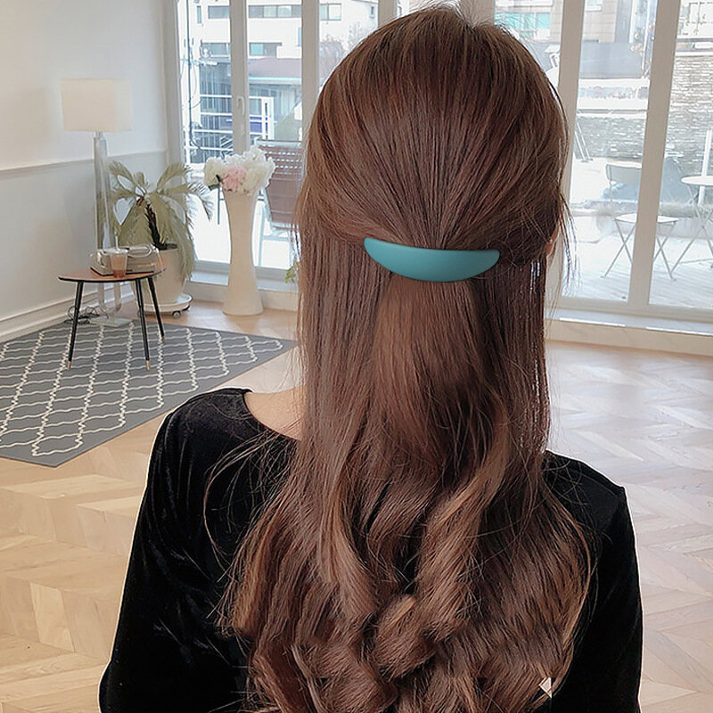 Fashion Matte Geometric Hair Clip Elegant Women Barrettes Hairpins Ponytail Holder Hairgrips Girls Hair Accessories Styling Tool