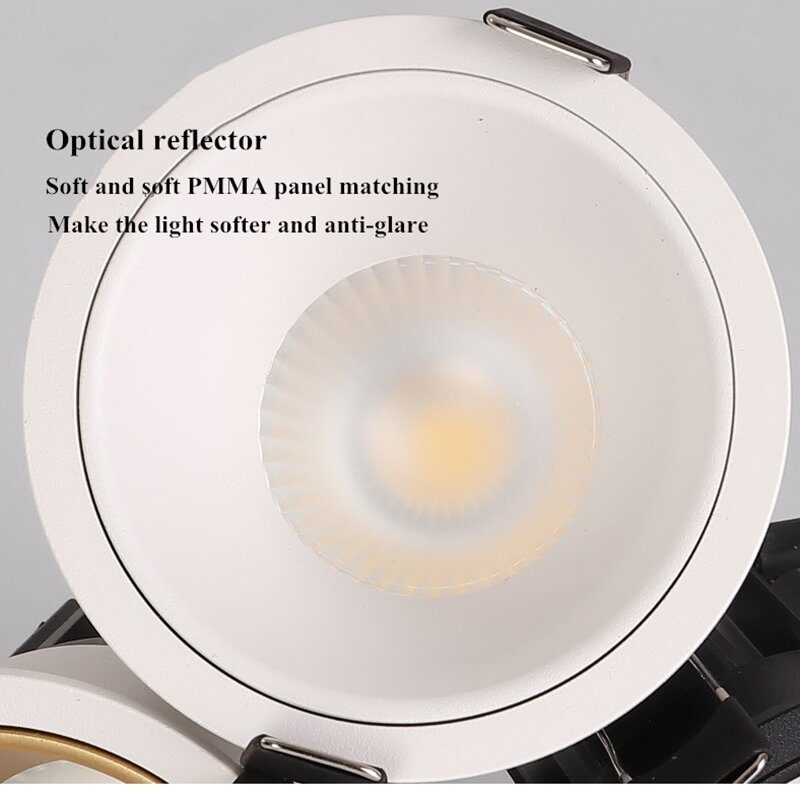 Super Bright LED Downlight COB 7W 12W Warm สีขาวธรรมชาติสีขาวเย็นสีขาวหลอดไฟ LED ฝังฝ้าไฟสปอร์ตไลท์