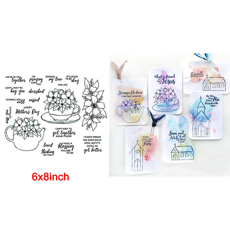 Популярные товары для девочек, прозрачный силиконовый штамп в виде цветов и слов животных для скрапбукинга и открыток «сделай сам», новинка 2020