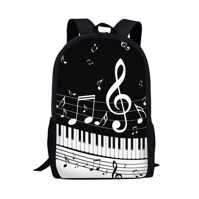 Música de piano nota imprimir mulheres mochila juventude mochilas para meninas adolescentes do sexo feminino escola bolsa ombro bagpack