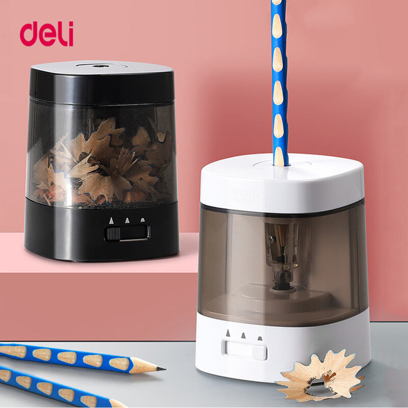 Deli Electric Automatic Pencil Sharpener  3 Adjustable Modes точилка for differnet Pencils stationery Home Office School Supplie