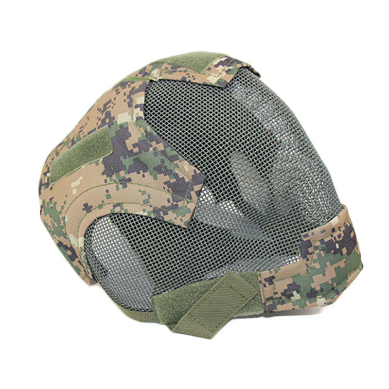 Maschera softair maschera integrale gioco di guerra maschera protettiva in maglia d'acciaio protezione completa della testa attrezzatura per Paintball