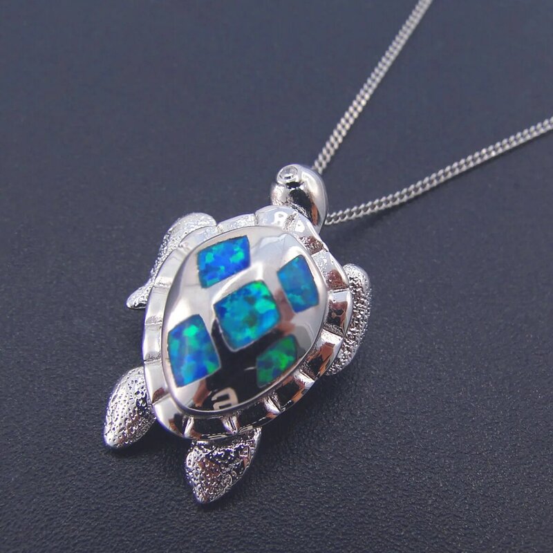 Beautiful Of Blue Turtle Fire Opal Milleniun For Gift