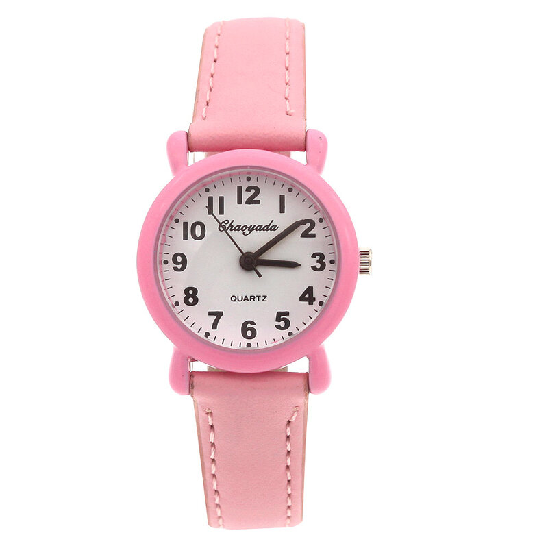10色選択時計キッズ時計革ストラップかわいい子供の漫画腕時計子供のためのガール時計