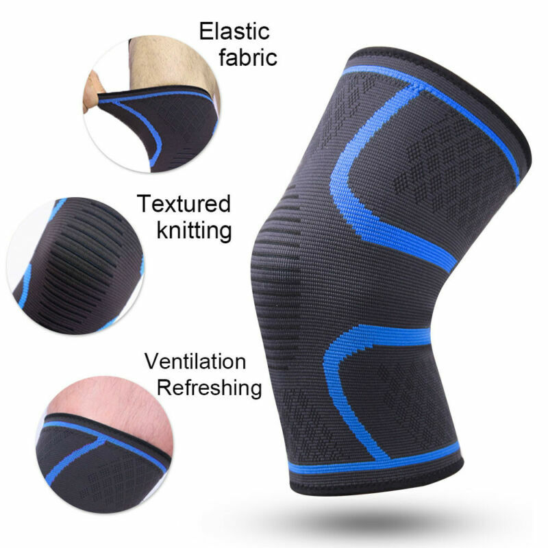 1 Piece Elastic Knee Pads Nylon Sports Fitness Knee Pads Fitness Knee Sleeve Women Brace Running Basketball Volleyball Knee Pads