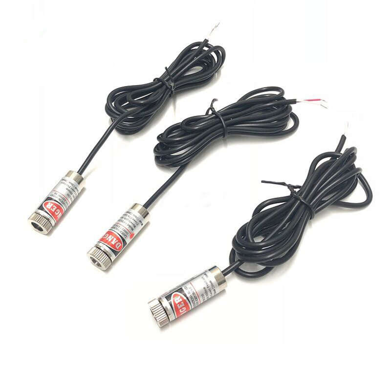 With Shielded Wire Adjustable Focusable 650nm 5mW 12x35mm 3-5V Red DOT / Line / Cross Laser Module Industrial 12mm LED LD Module