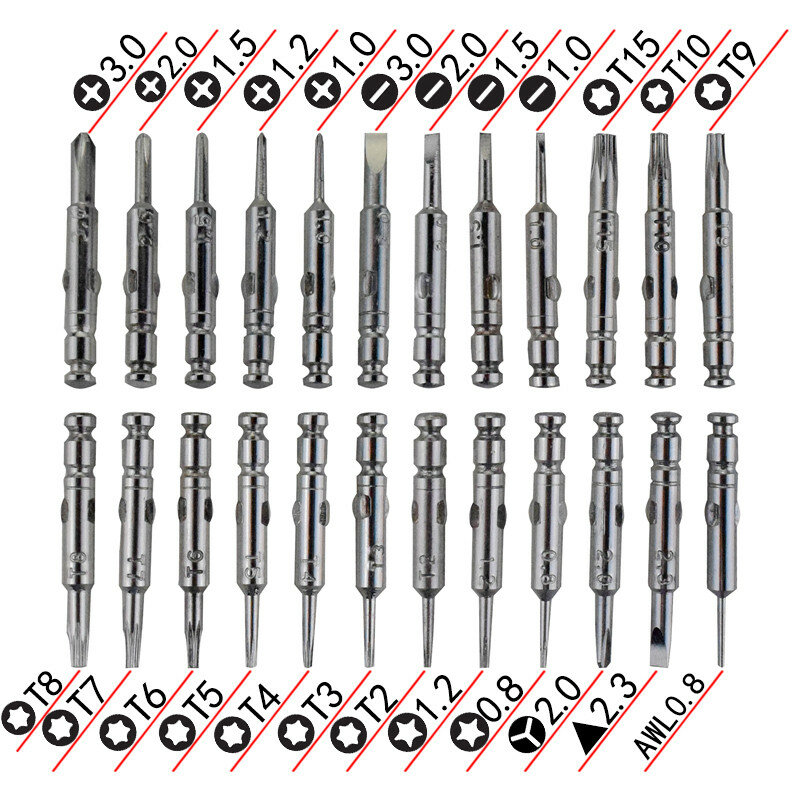 25 IN 1 Mobile Phone Removal Tools Maintenance Kits Portable Screwdriver Sets Computers Mobile Phone Maintenance Tools