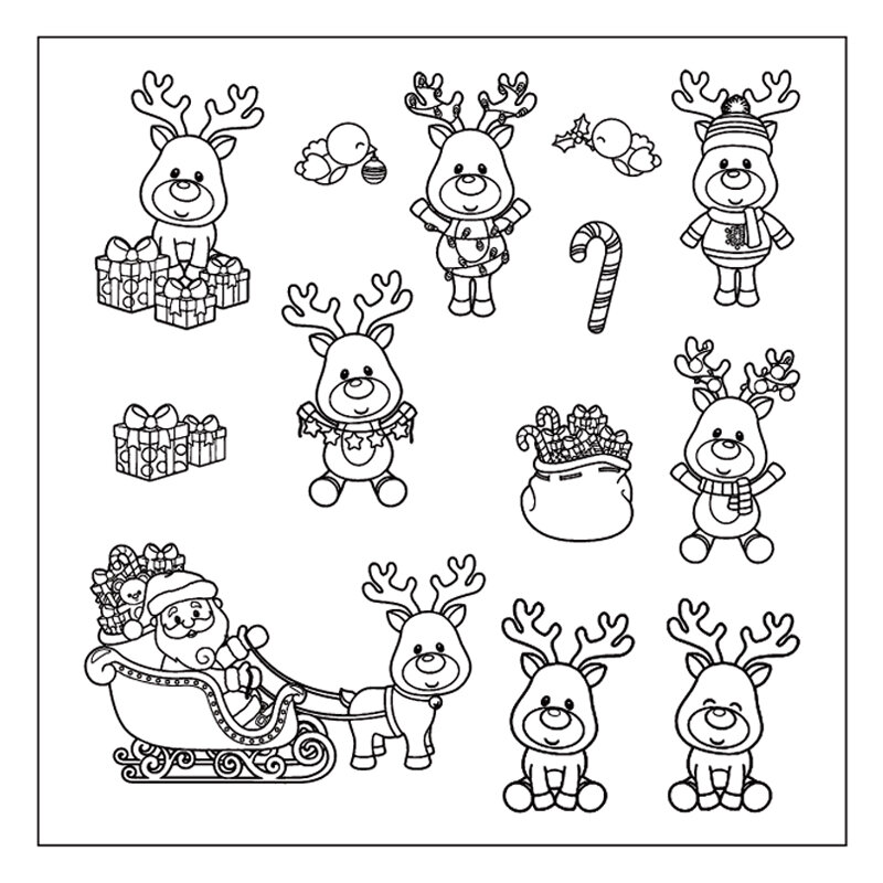 Herfst Kerst Halloween Sneeuwpop Moose Stansmessen Bijpassende Clear Stempel Diy Kaart Album Maken Scrapbooking Ambachten Stencil