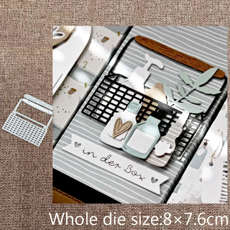 XLDesign โลหะ Stencil แม่พิมพ์ตัด Die ตะกร้าสุทธิตกแต่งสมุดภาพแม่แบบบัตรกระดาษอัลบั้ม Craft Embossing