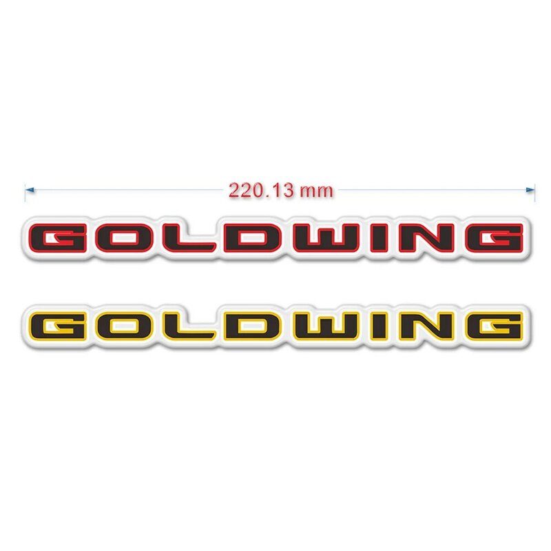 Adesivos de carenagem lateral com logotipo símbolo marca, emblema da tampa da bateria, Honda Goldwing GL1800, Gold Wing Tour F6B, ABS 3D, decalque